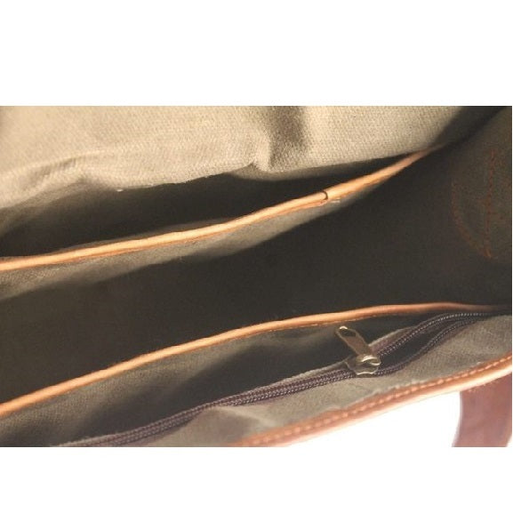Leather Briefcase Messenger Satchel Bag