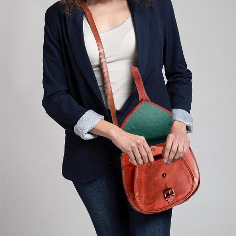 Leather Crossbody Travel Purse Trendy For Girl's