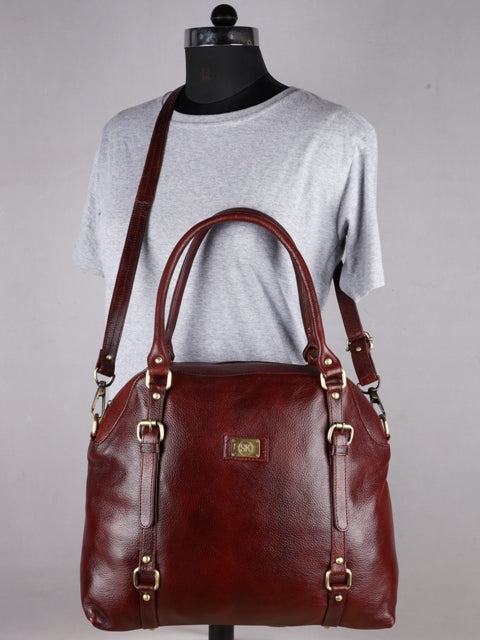 Leather Handbag for Women with Adjustable Strap