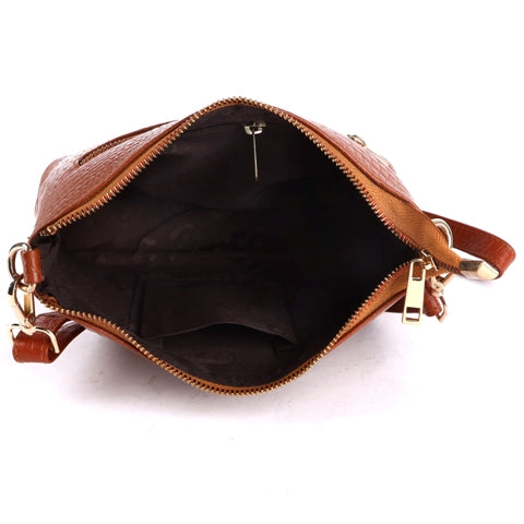 Leather Handbag with Adjustable Strap
