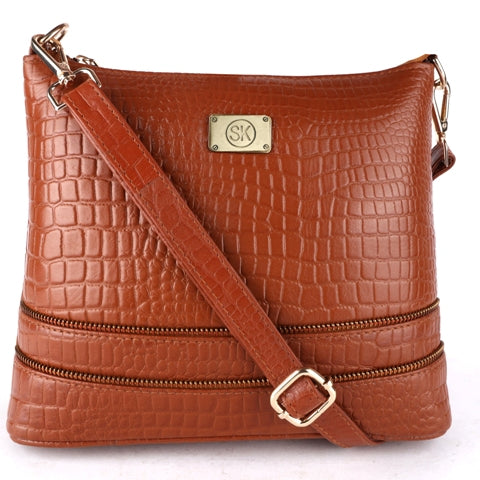 Leather Handbag with Adjustable Strap