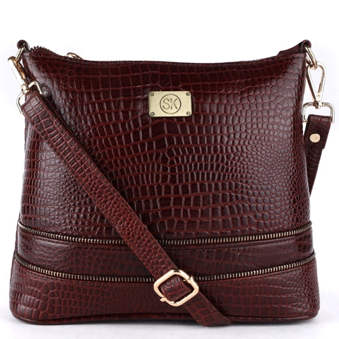 Leather Handbag with Adjustable Strap