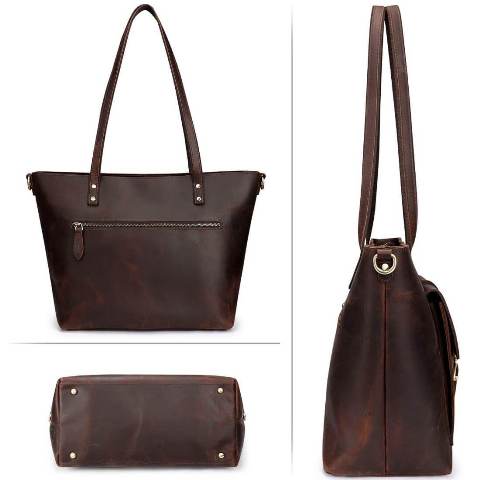 Leather Handmade Shoulder Satchel Tote Bag