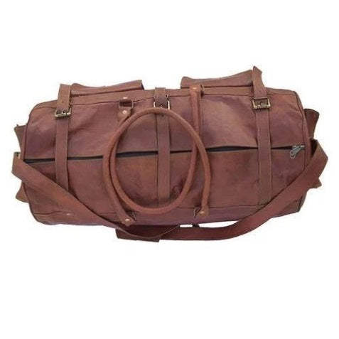 Leather Luggage Weekender Duffle Bag Gym Bag