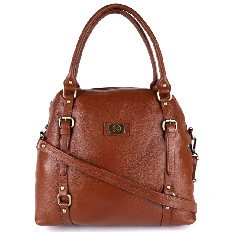 Leather Satchel Shoulder Tote Ladies Bag