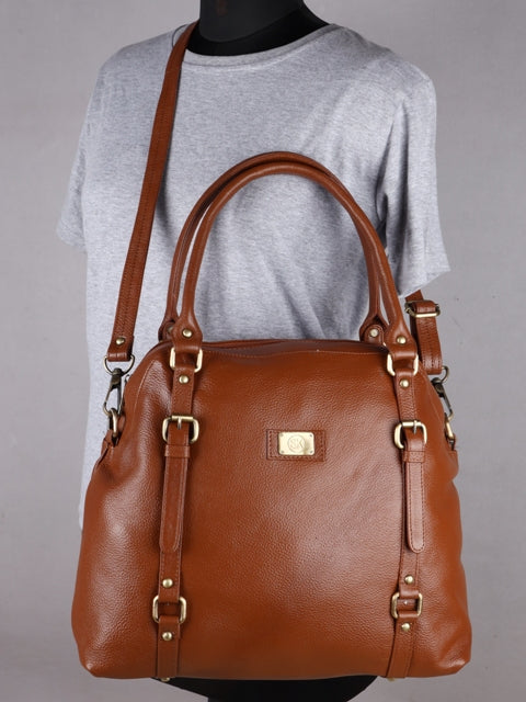 Leather Satchel Shoulder Tote Ladies Bag