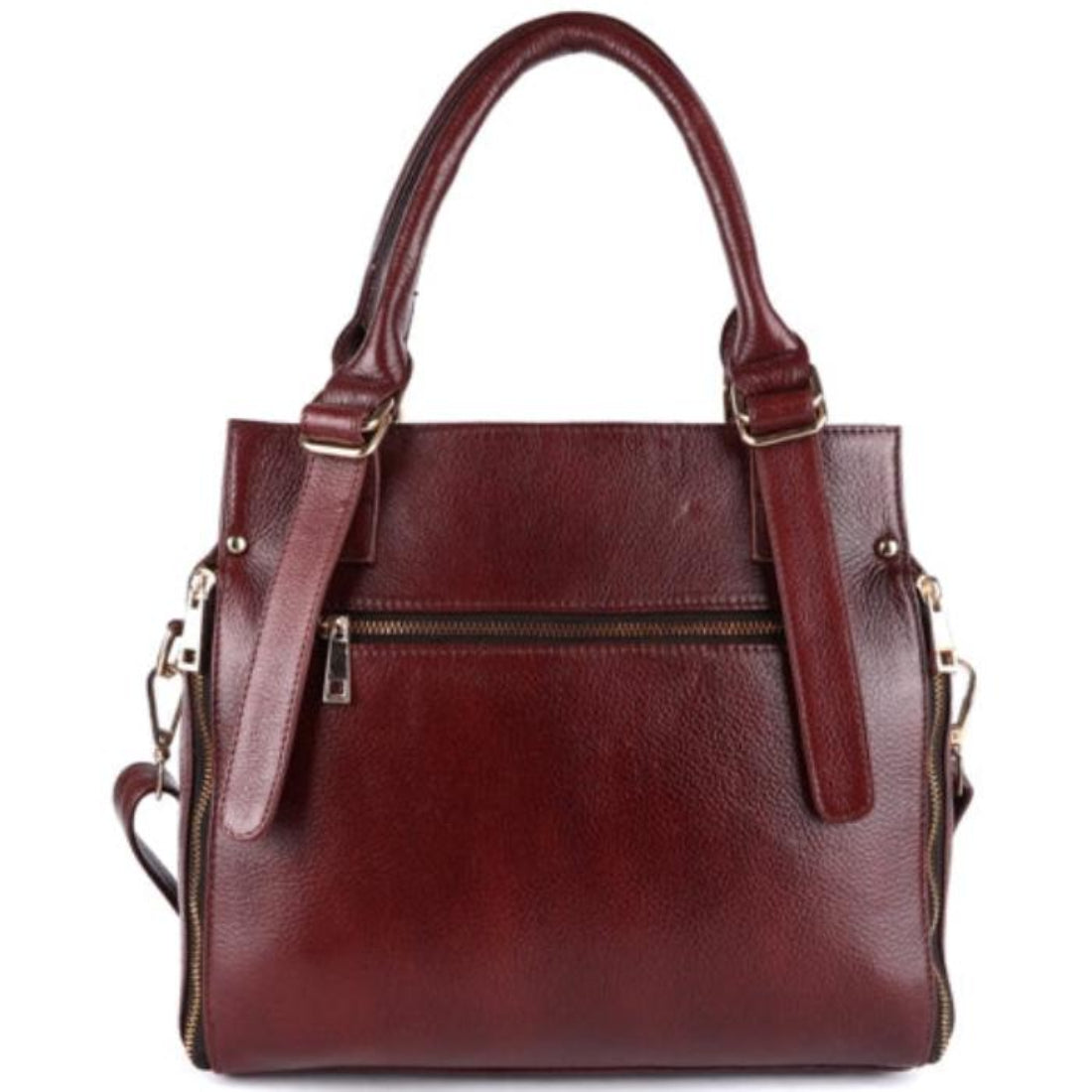 Leather Top-Handle satchel Handbag