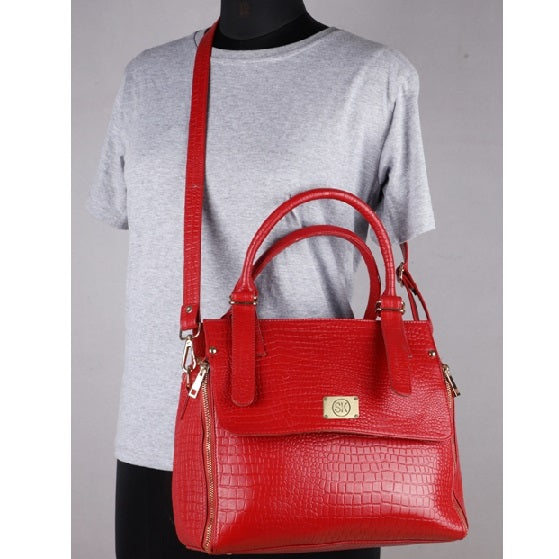 Leather Top Handle Shoulder Sling Hand Bag