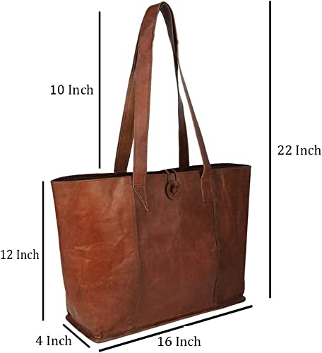 Leather Tote Laptop Bag for Women