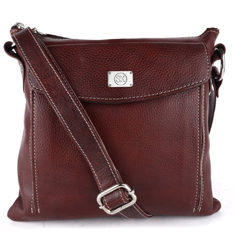 Leather Women Laptop Bag Cross Over Bag