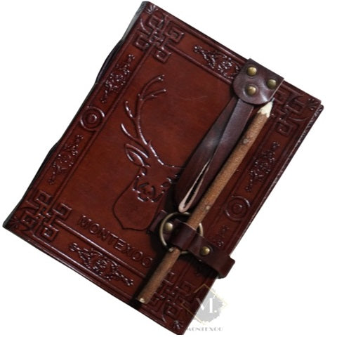 Montexoo Leather Journal With Pencil