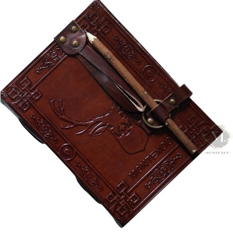 Montexoo Leather Journal With Pencil