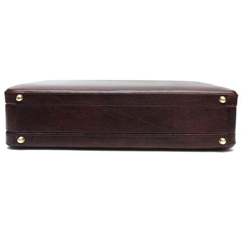 Unisex Genuine Leather Briefcase With Combination Lock