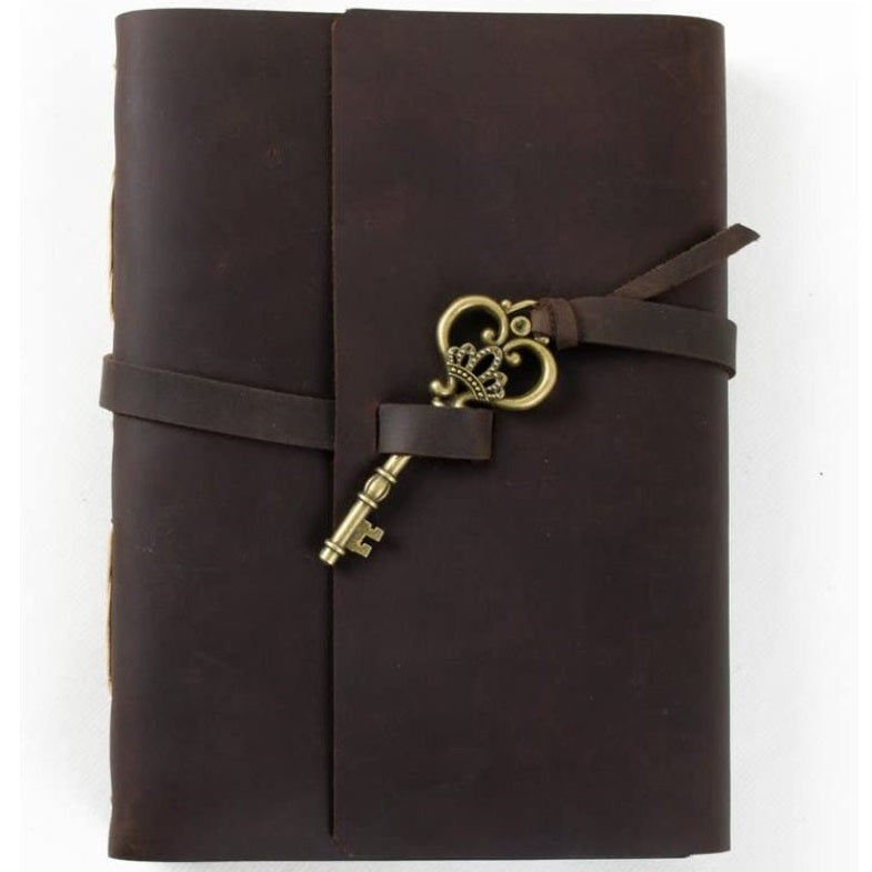 Vintage Leather  Buff journal With Key Lock
