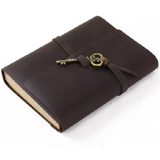 Vintage Leather  Buff journal With Key Lock