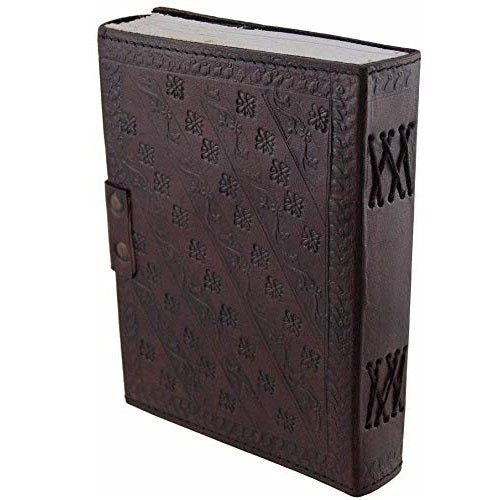 Vintage Leather Chakra Blue Stone Journal
