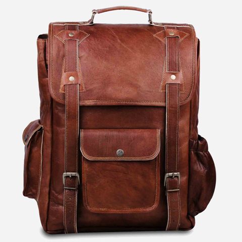 Vintage Leather Classy Shoulder Laptop Backpack