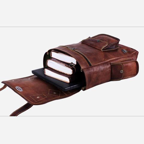 Vintage Leather Classy Shoulder Laptop Backpack