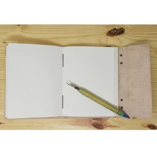 Vintage Leather Punk Stone Journal Notebook