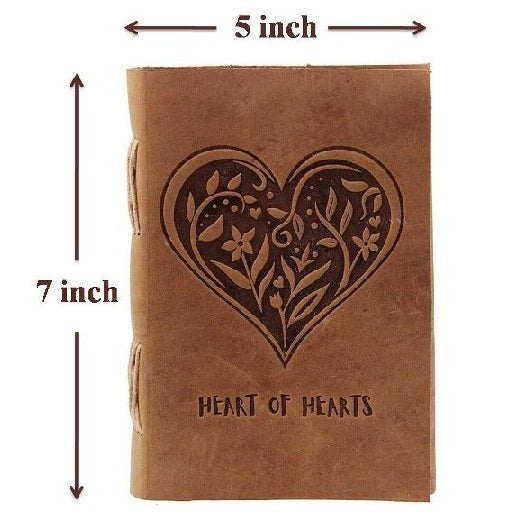 Vintage Retro Buff Heart Journal Notebook
