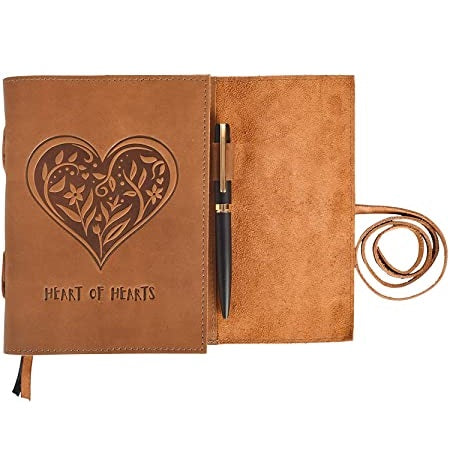 Vintage Retro Buff Heart Journal Notebook