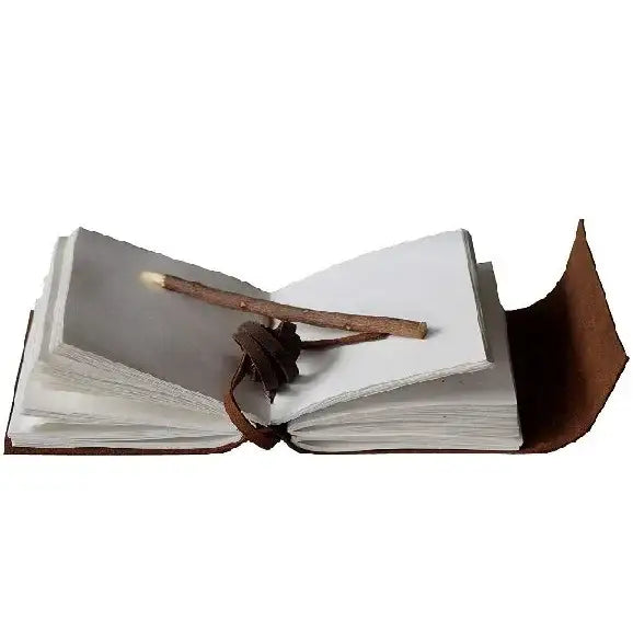 Wolf Leather Journal Embossed Bound Notebook