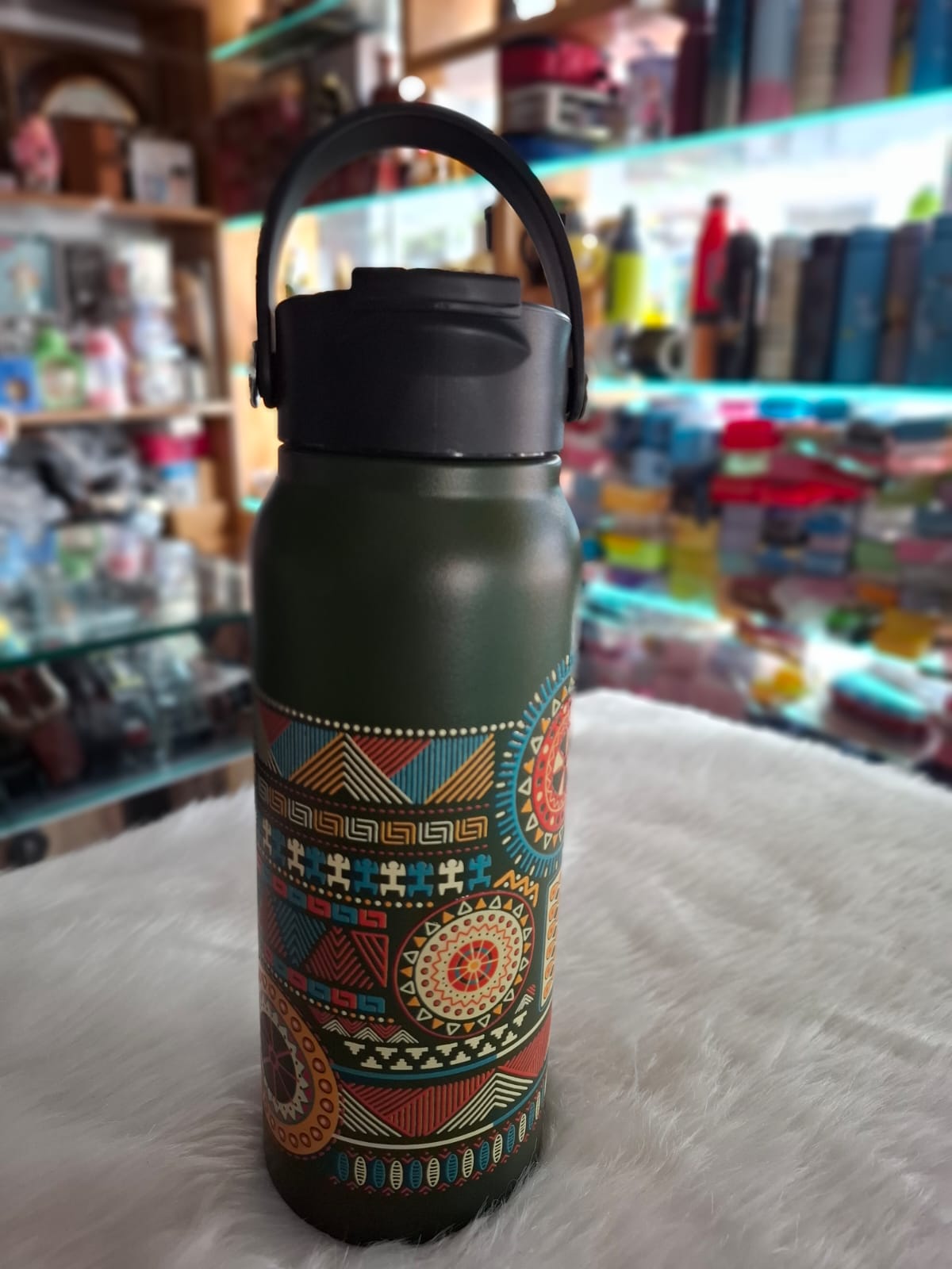 750ml Steel Water Bottles – Leak-Proof with Floral Print Design