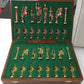 Antique Folding Wooden Brass Chess Board