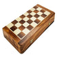 Antique Folding Wooden Brass Chess Board