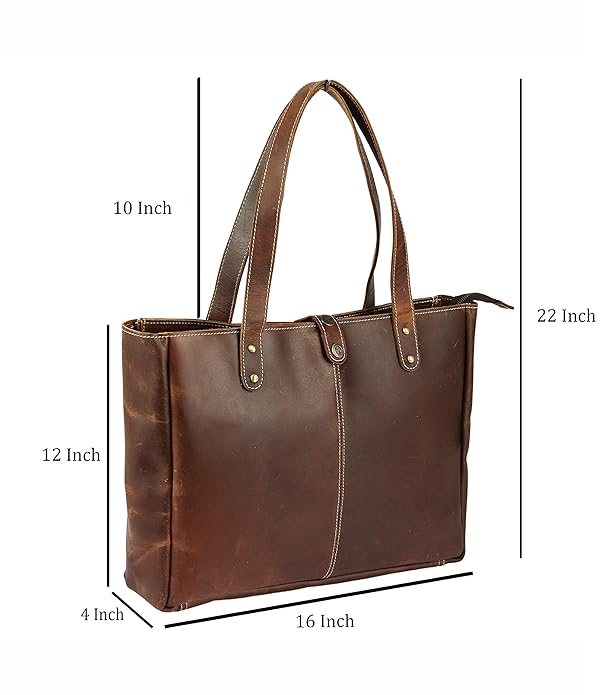 Authentic Hunter Leather Tote Bag