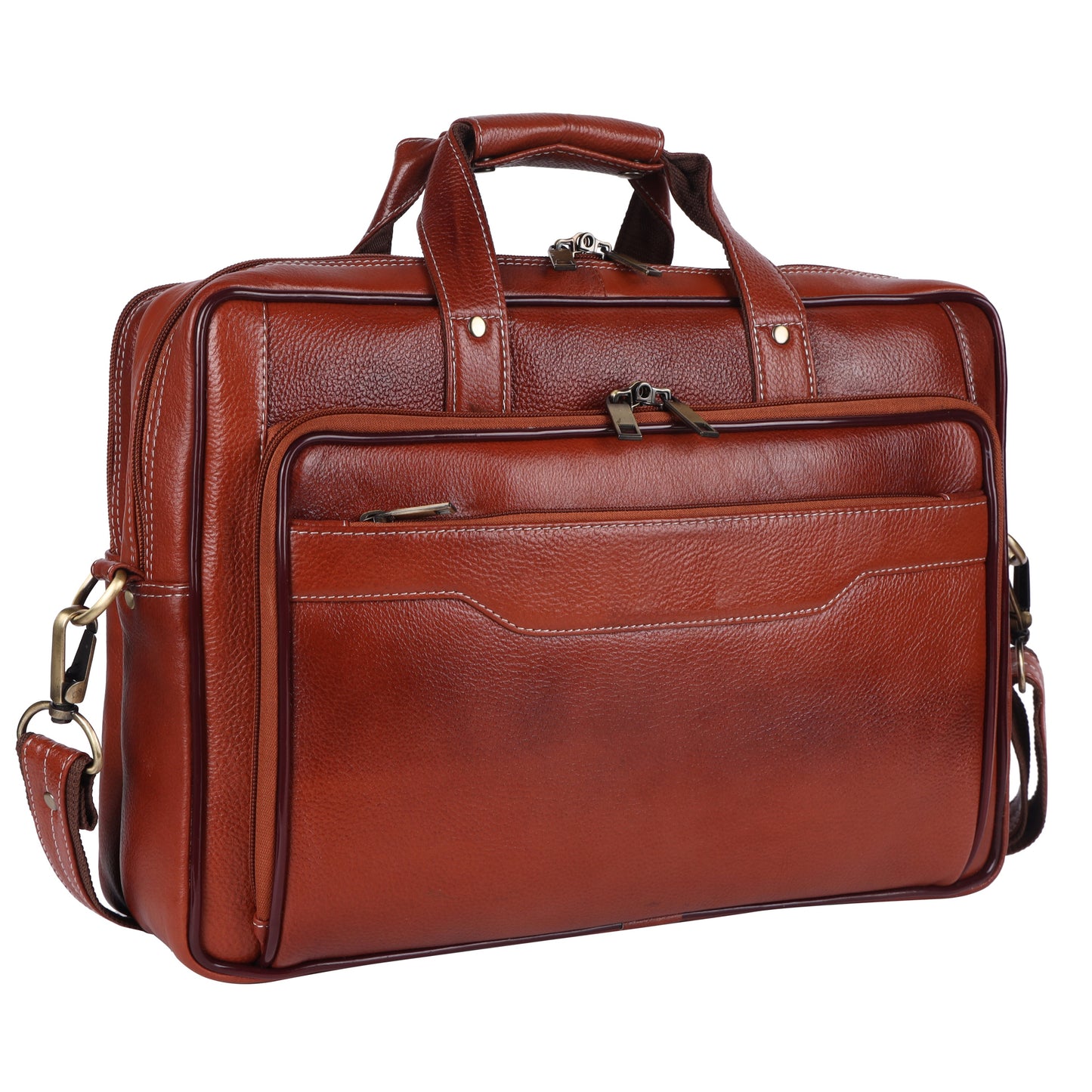 Best Leather Embossed Shoulder Laptop Handbag