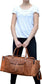 Brown Leather Duffel Bag  for Travel & Weekend