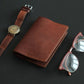 Brown Leather Passport Holder Travel Wallet Case