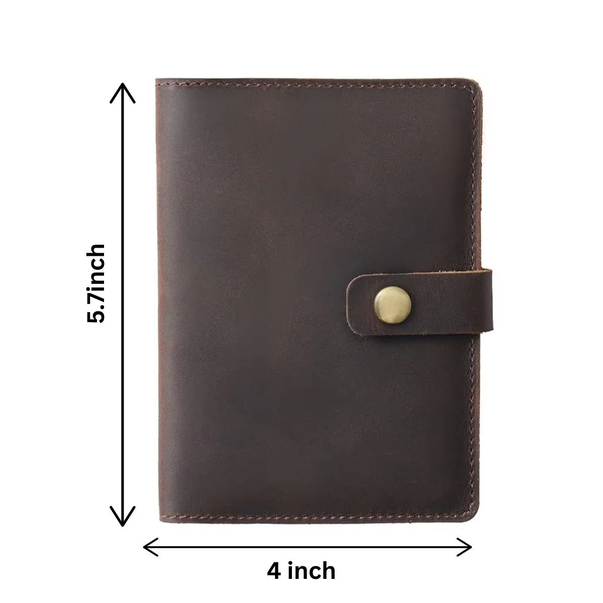 Coffee Brown Genuine Leather Passport Cover
