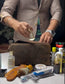 Dark Brown Full Grain Leather Toiletry Bag