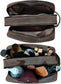 Dark Brown Full Grain Leather Toiletry Bag