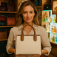 Enigma White Classic Handbag