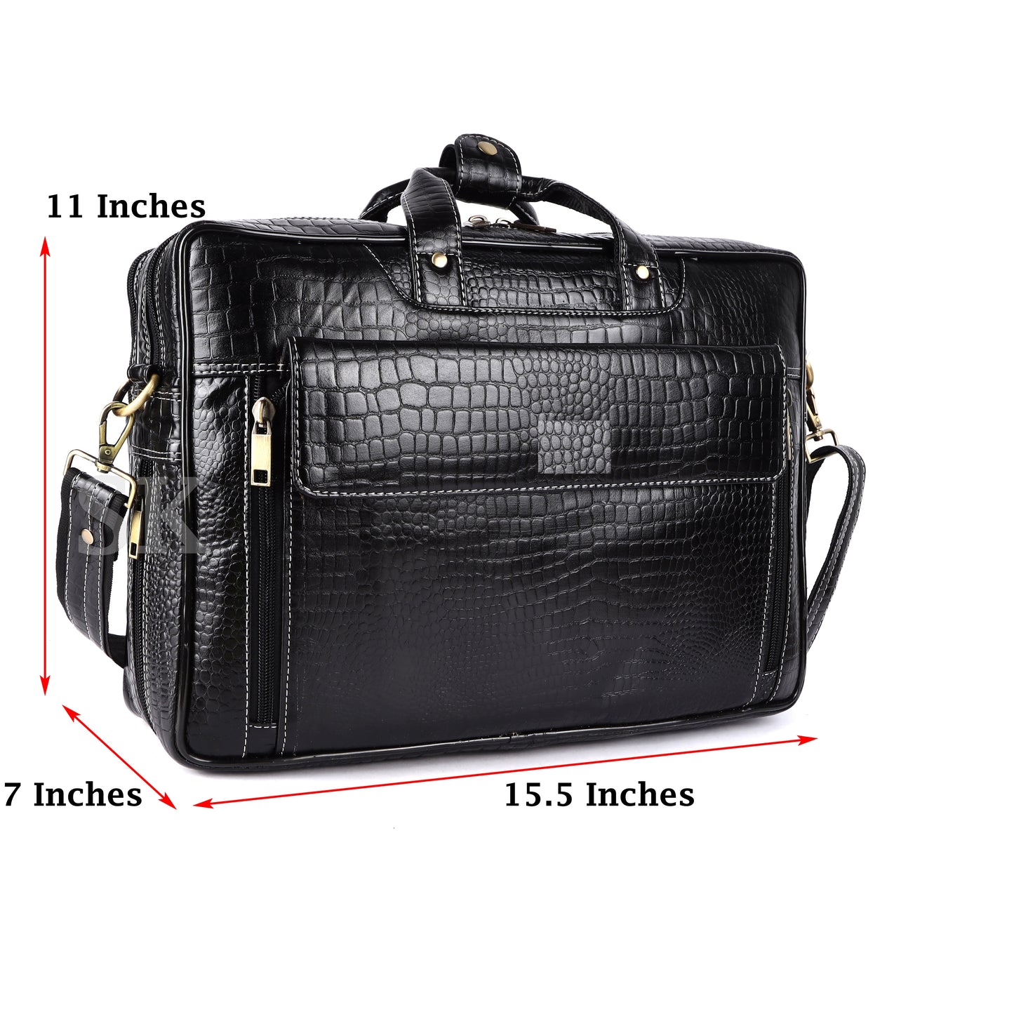 Genuine Leather Black Premium Messenger Bag