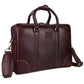 Genuine Leather Brown Laptop Messenger Briefcase Bag