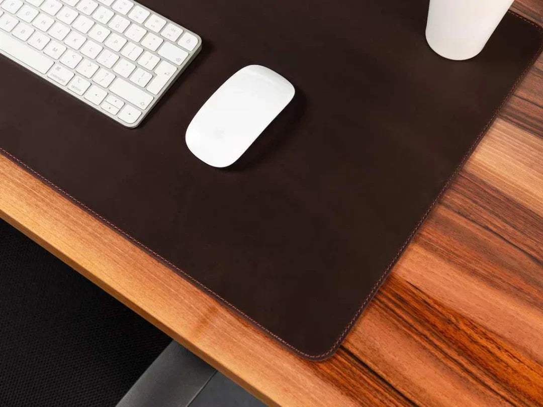 Genuine Leather Desk Mat-Brown