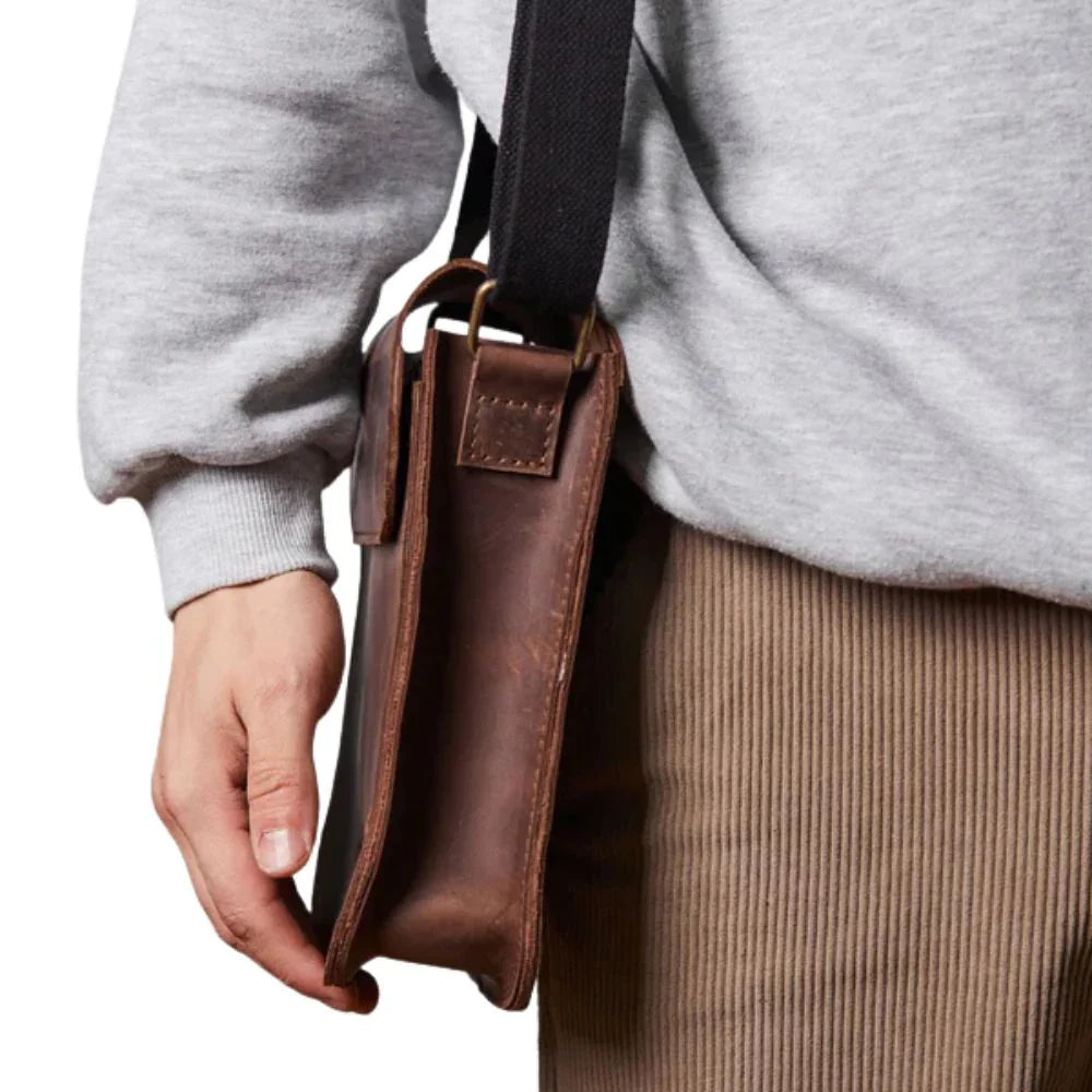 Genuine Leather Men’s Crossbody Bag