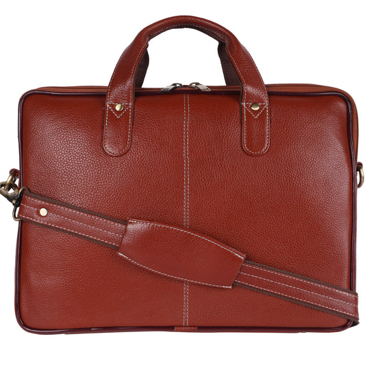 Genuine Leather Messenger Laptop Sleeve Bag