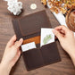 Genuine Leather Passport Holder Wallet – Brown
