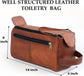 Genuine Leather Toiletry Bag Versatile Dopp Kit