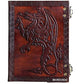 HANDMADE LEATHER JOURNAL WITH DRAGON