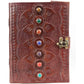 HANDMADE LEATHER SEVEN STONE CHAKRA JOURNAL
