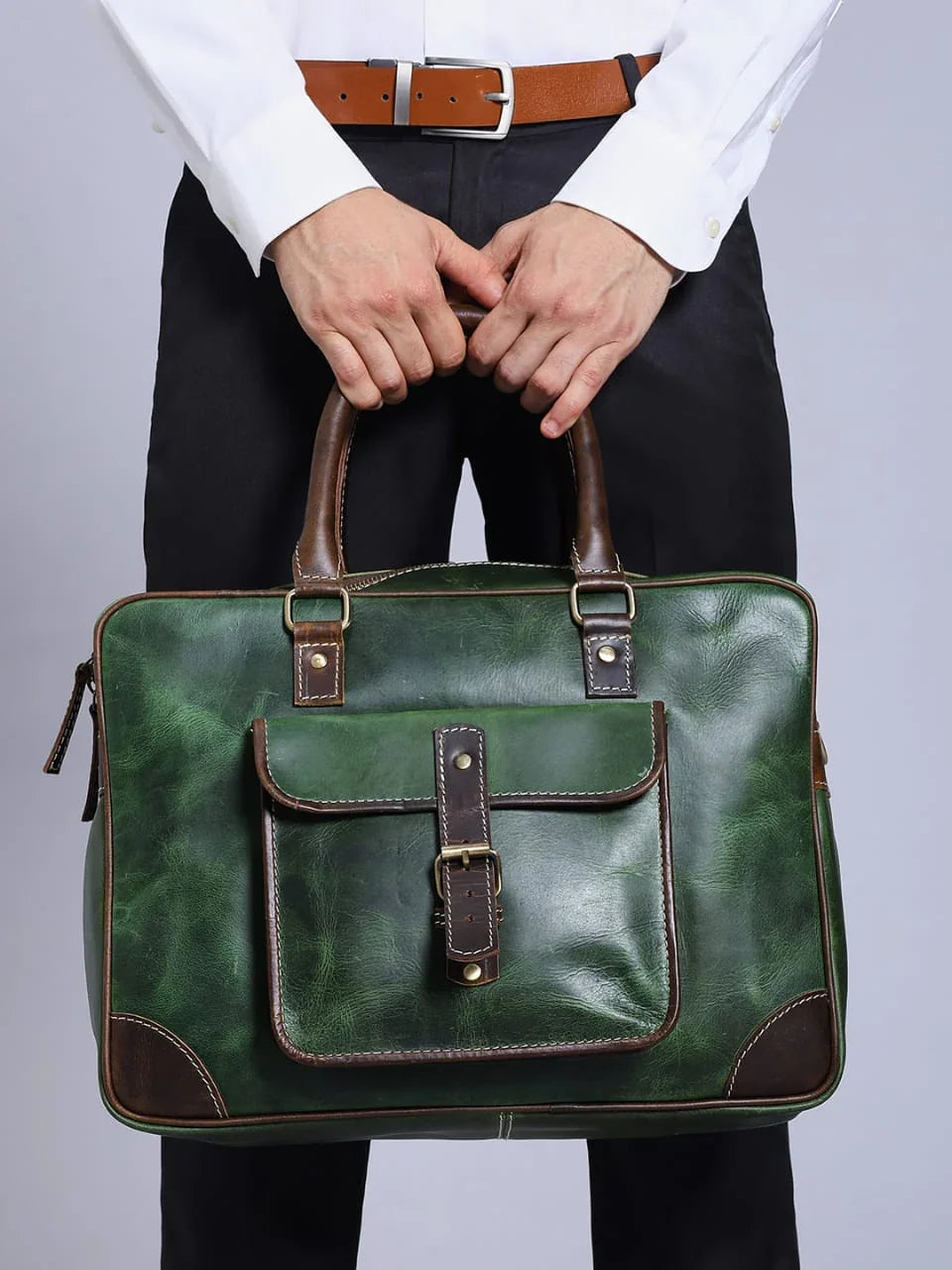 Montexoo Hamilton Leather Bag – Green