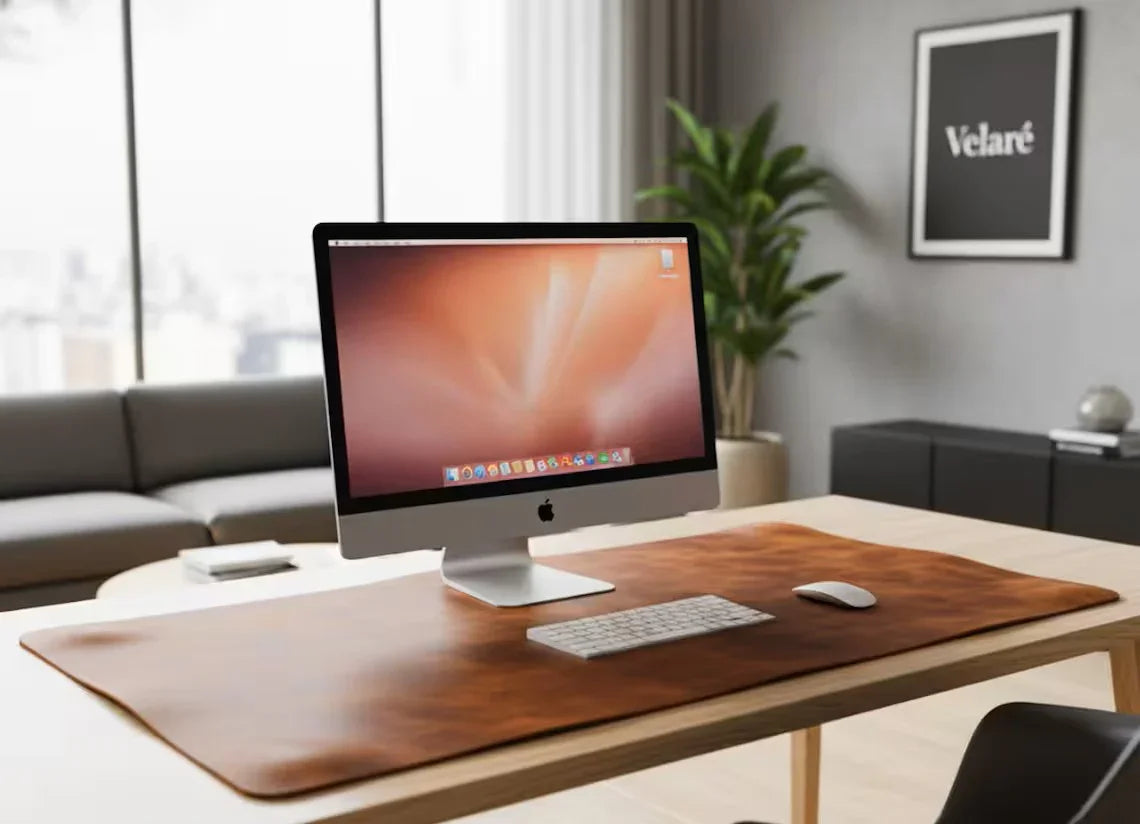 Handcrafted Full-Grain Leather Desk Mat