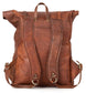 Handcrafted Vintage Brown Leather Backpack for Laptops