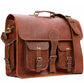 Handmade Brown Vintage Leather Messenger Bag